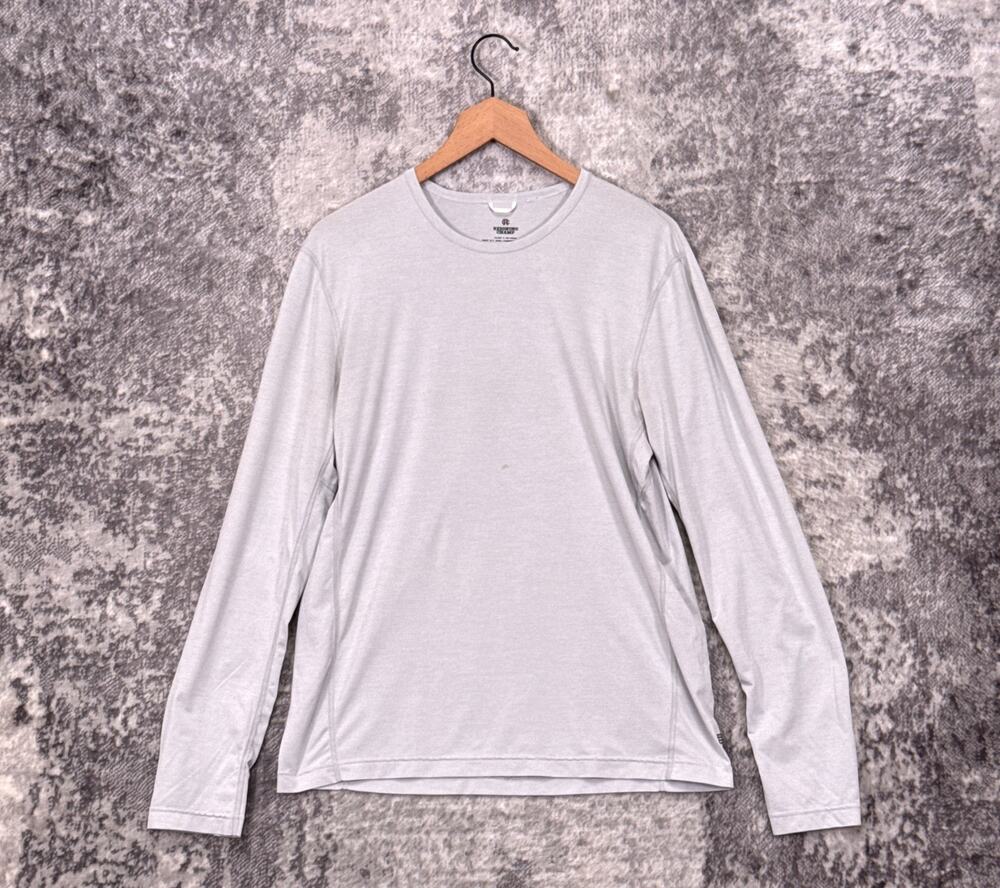 Reigning Champ Training Shirt Medium Mens Gray Long Sleeve Performance